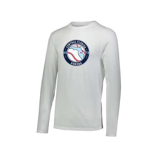 [FTLCUBWH-AXS-LOGO3] Decker Men's Tri-Blend T-Shirt - Long Sleeve (Adult XS, White, Logo 3)