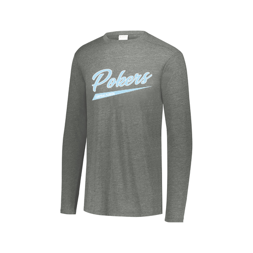 [FTLCUBGY-AXS-LOGO2] Decker Men's Tri-Blend T-Shirt - Long Sleeve (Adult XS, Gray, Logo 2)