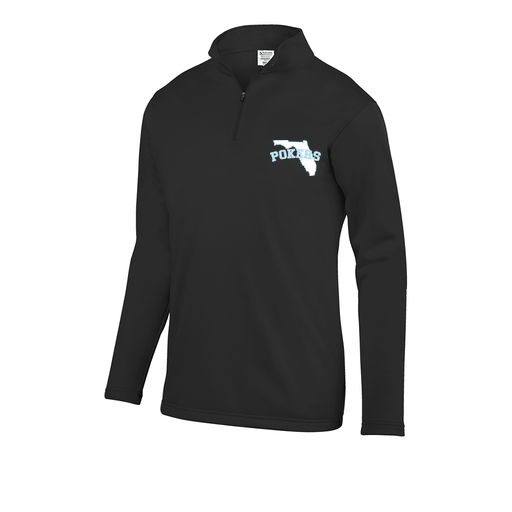 [FOLQFFBK-AS-LOGO1] Decker Men's FlexFleece 1/4 Zip (Adult S, Black, Logo 1)