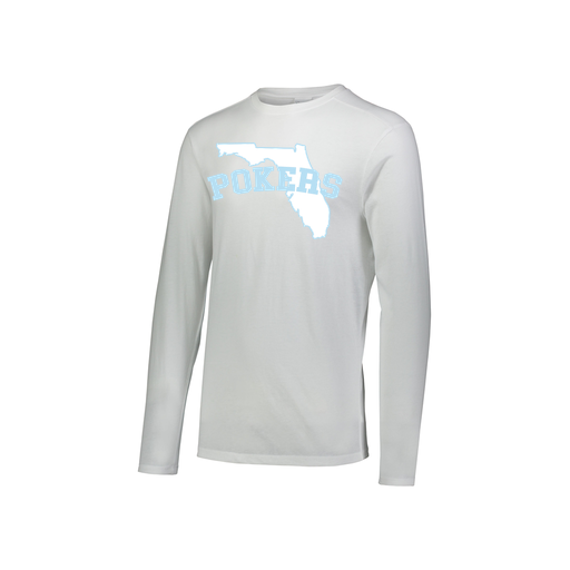 [FTLCUBWH-YS-LOGO1] Decker Youth Tri-Blend T-Shirt - Long Sleeve (Youth S, White, Logo 1)